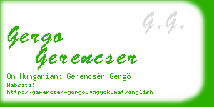 gergo gerencser business card